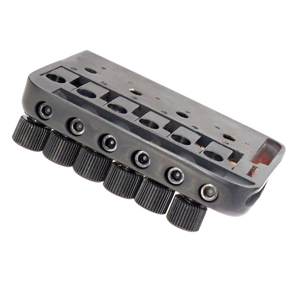 1 Set New Fixed 6 String Headless Guitar Bridge Tailpiece Set Roller Saddle