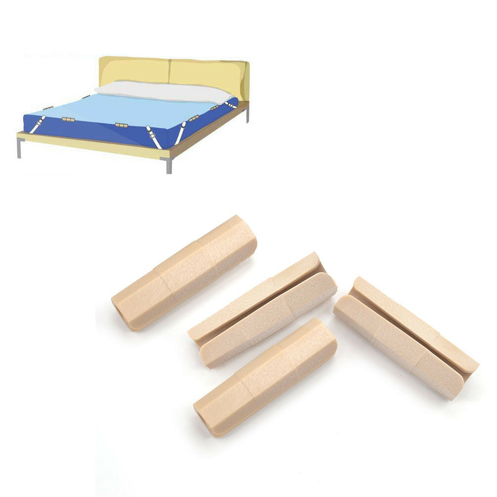 Plastic Bed Sheet Holder Sheet Grippers Fasteners Clips Keep Sheet Snug 4pcs