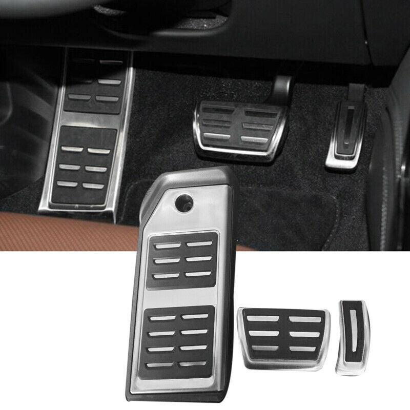 4X(3Pcs Car Accelerator Brake Pedal Foot Rest Pedal for Touarge 2019 2020 A9U6)
