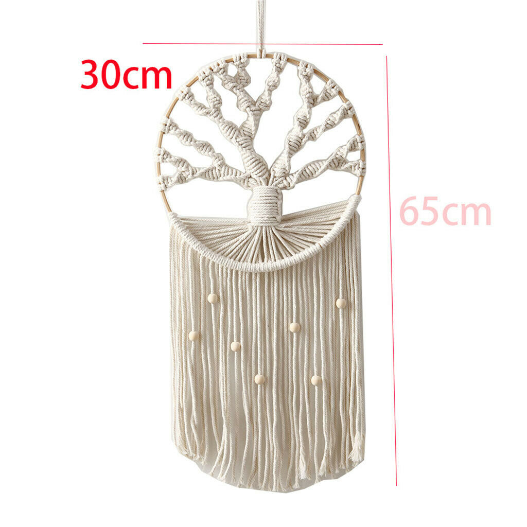 Cotton Beige Macrame Dream Catcher Chic Boho Handmade Dreamcatcher Bedroom