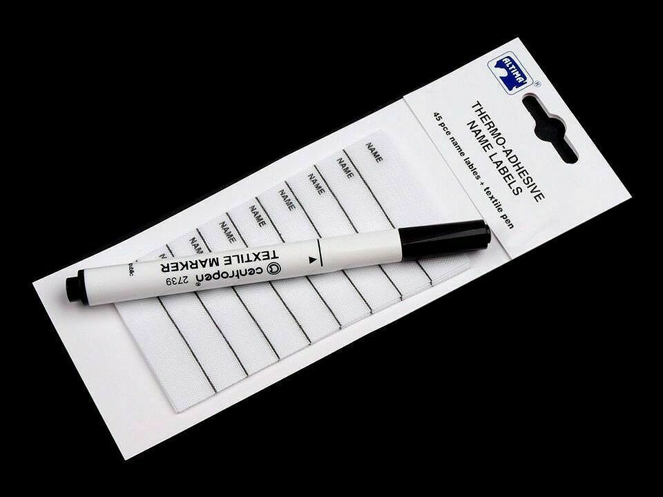 1bag White English Thermo-adhesive Name Labels Tailor´s Chalk Soaps Pencils P...