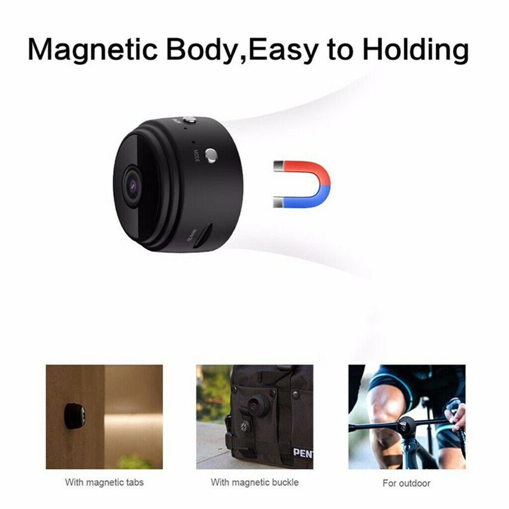 Mini Black Full-HD 2.0MP CMOS Smart IR IP Camera Home Outdoor Night Vision