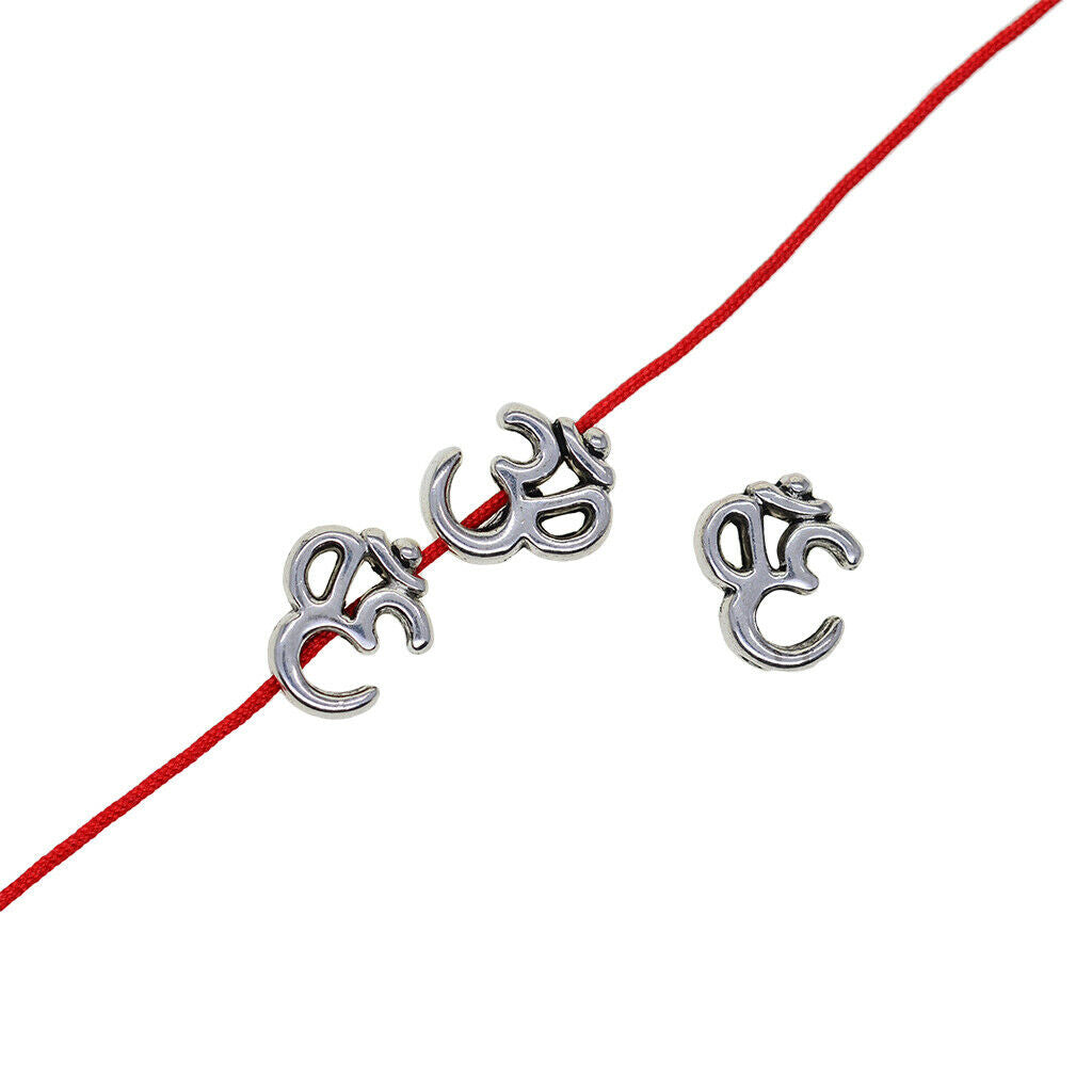 50Pcs Yoga Om Loose Beads, Bail Beads, Spacer Beads, Bead Hanger, Charms Pendant