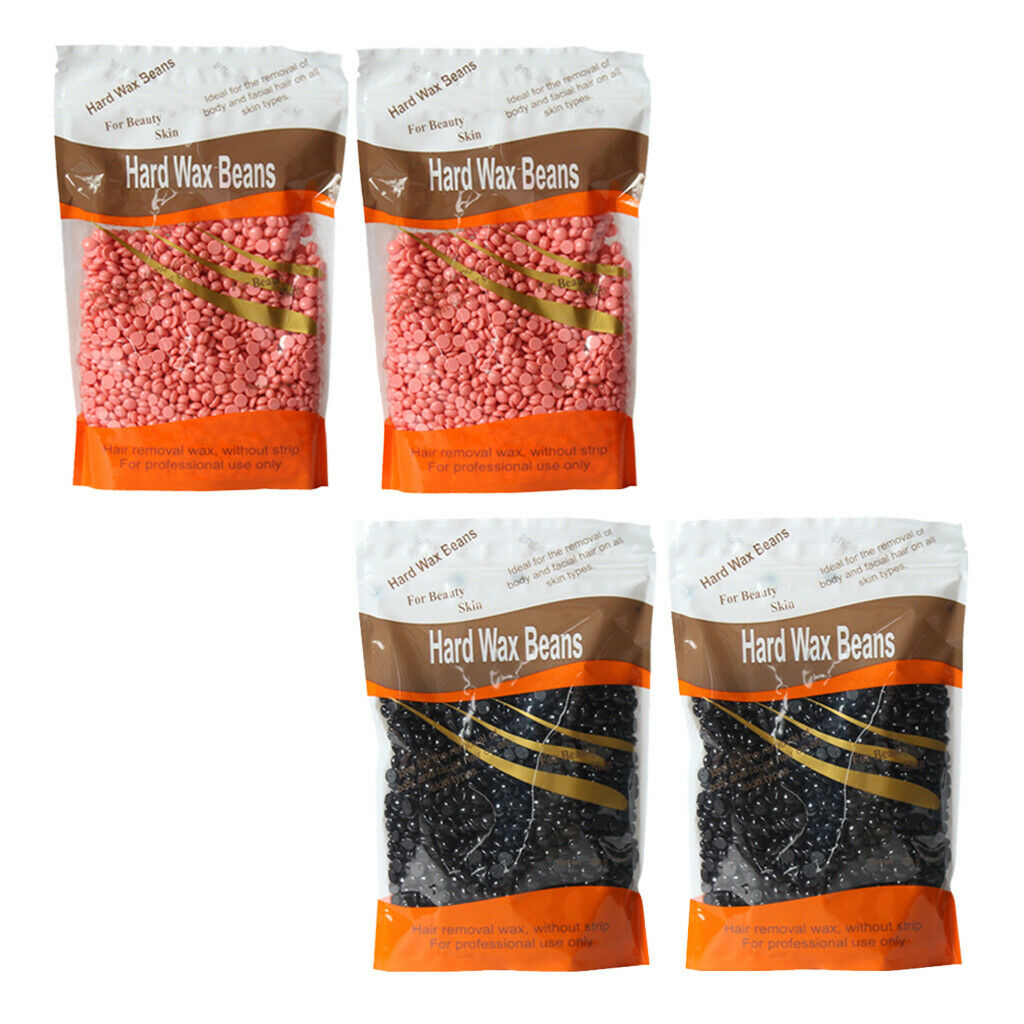 4pcs NO STRIPS Depilatory Hard Wax Beans Beads Pellet Bikini Hair Removal