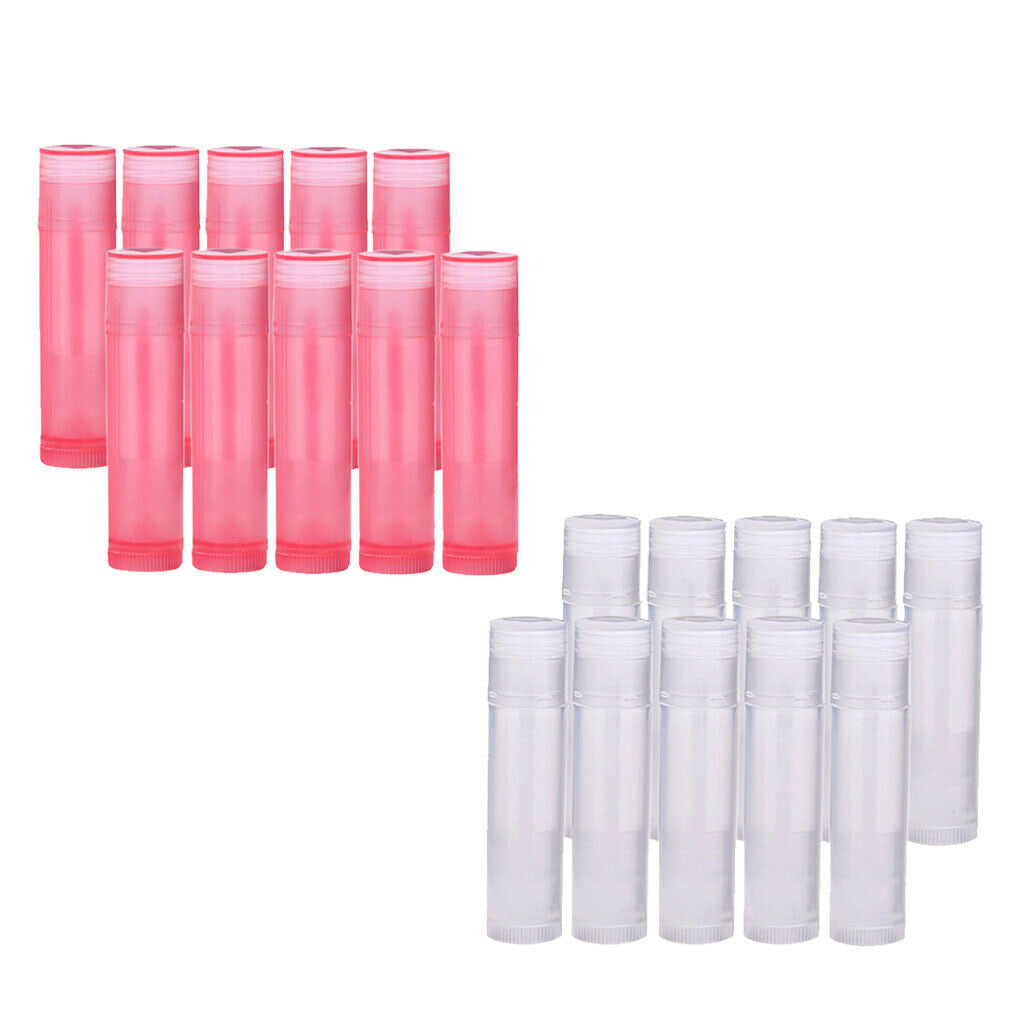 20 lot 5G Empty DIY Lip Balm Tubes Travel Refillable Lip Stick Bottles