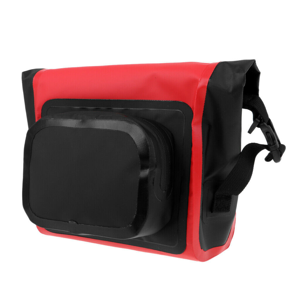 Waterproof Bicycle Bike Cycling Handlebar Sling Bag Pouch Case  Red