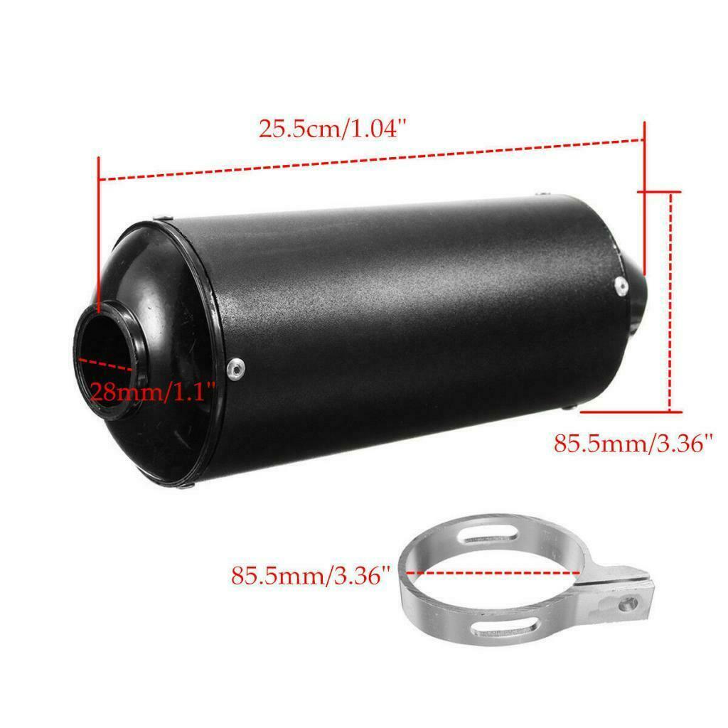 28mm 50cc-125cc Dirt Pit Blue 28mm Exhaust Muffler Pipe + Clamp For TTR CRF50