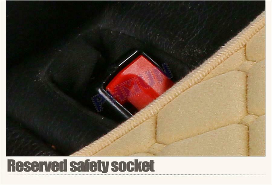50 x 132cm Car Rear Seat Cover Cushion w/ Pockets Black Short Plush Universal