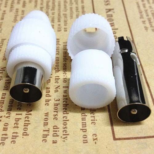 10pcs FM Atenna Male to Female PAL TV RF Coxial Connector Adapter Plug