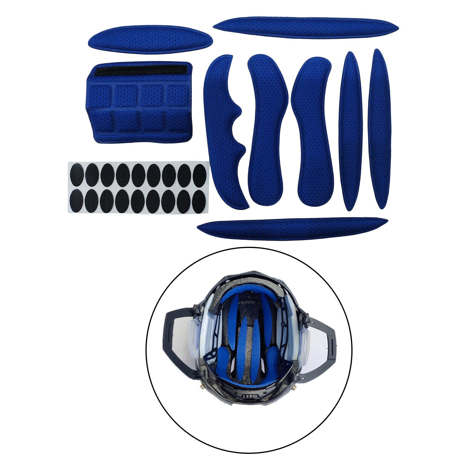 2X 27pcs/Set Bike Helmet Padding Kits Bicycle Helmet Liner Chin Strap Foam Pads