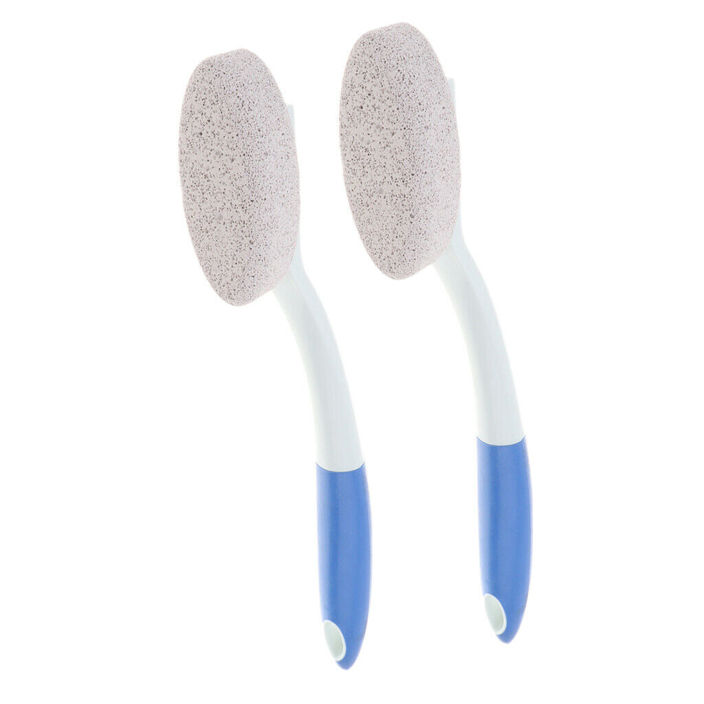 2pcs 35cm Long Handle Pumice Stone Foot Scrubber Hard Dead Skin Remove Tool