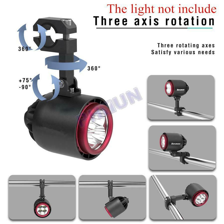 Motorcycle Headlight Spot Light Fork Mounting Bracket For 20-26mm Handlebar Tube