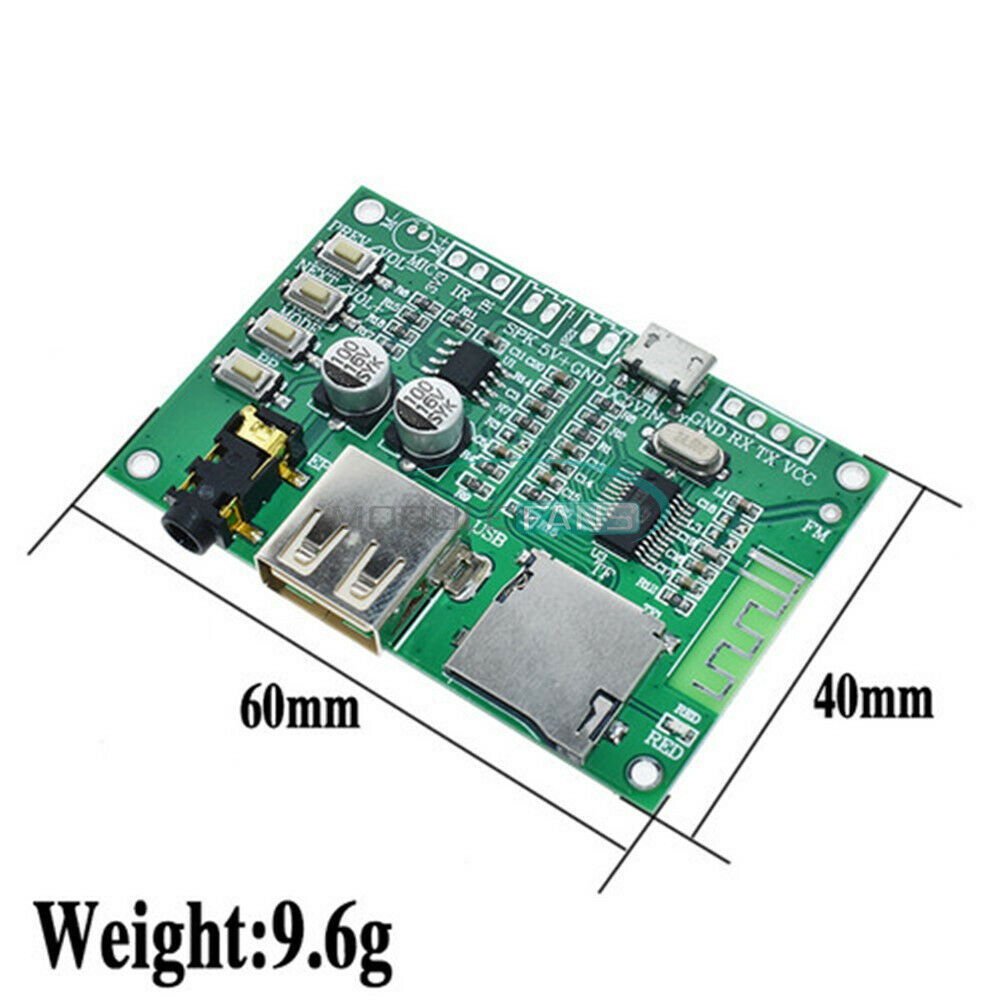 Bluetooth 5.0 Dual Lossless Audio Power Amplifier Board Module Tf Card U Disk