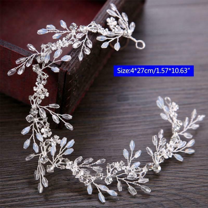 Bride Hair Band White Crytal Headband Wedding Bridal Accessories Tiara Ornaments