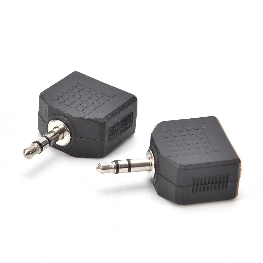 2PCS Audio 3.5mm Jack Male to Double AUX Female Headphone Y Splitter Adapt.l8