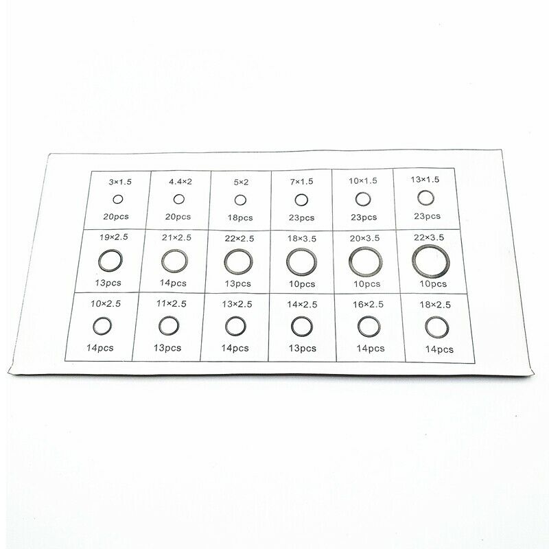 4X(279 Pcs Rubber O- Gasket  Assortment Kits Thickness 1.5mm 2.5mm 3.5mm P5Q8)