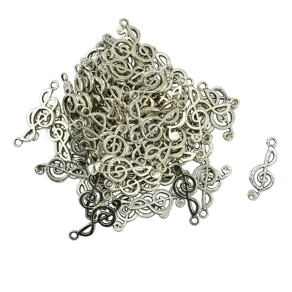 50 pieces music symbols shape charms pendants for jewelry making DIY