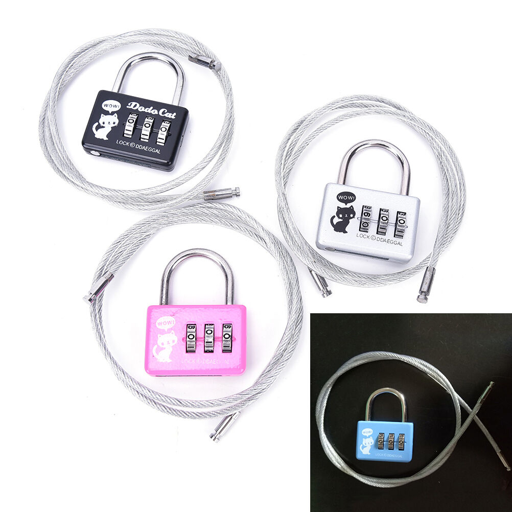Cute 3-Digit Combination Travel Luggage Suitcase Padlock Lock Security_hgBXU Pb