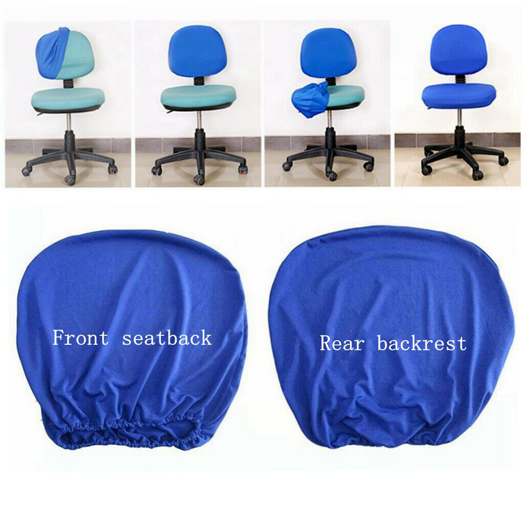2X Chair Seat Cover for Kitchen Resturant Salon Bar Wedding Banquet Party Blue