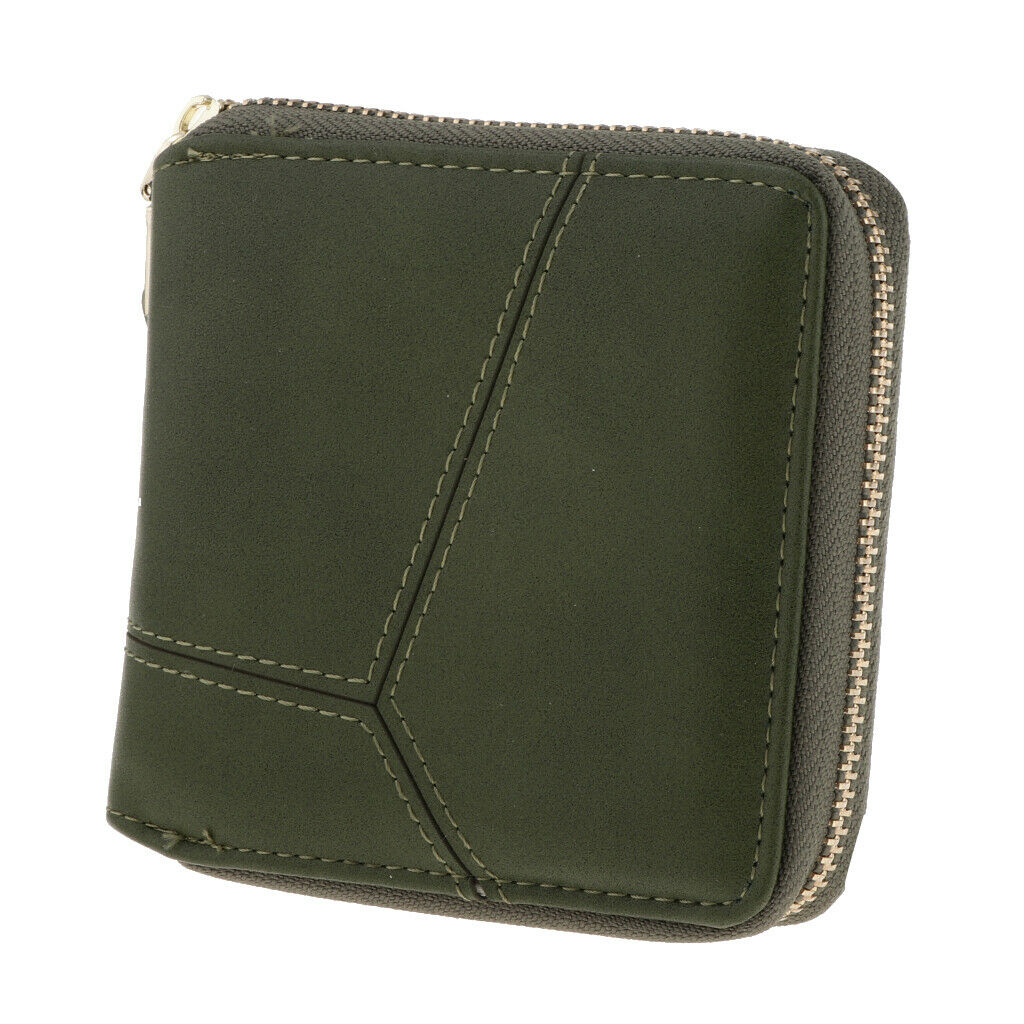 Women Small Bifold Wallet Ladies Card Holder Short Purse Clutch Army Green