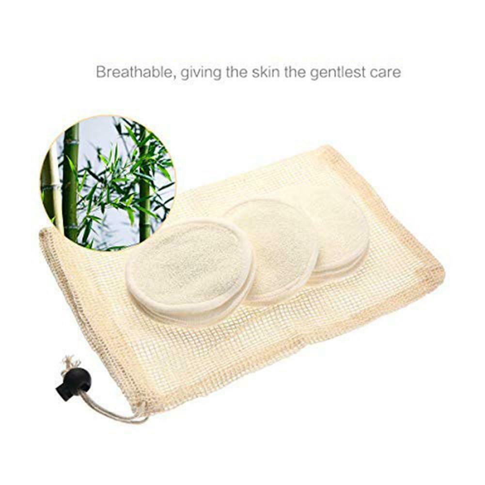12pcs/set Soft Bamboo Fiber Makeup Remover Towel Tissues Reusable Wipe Pads @