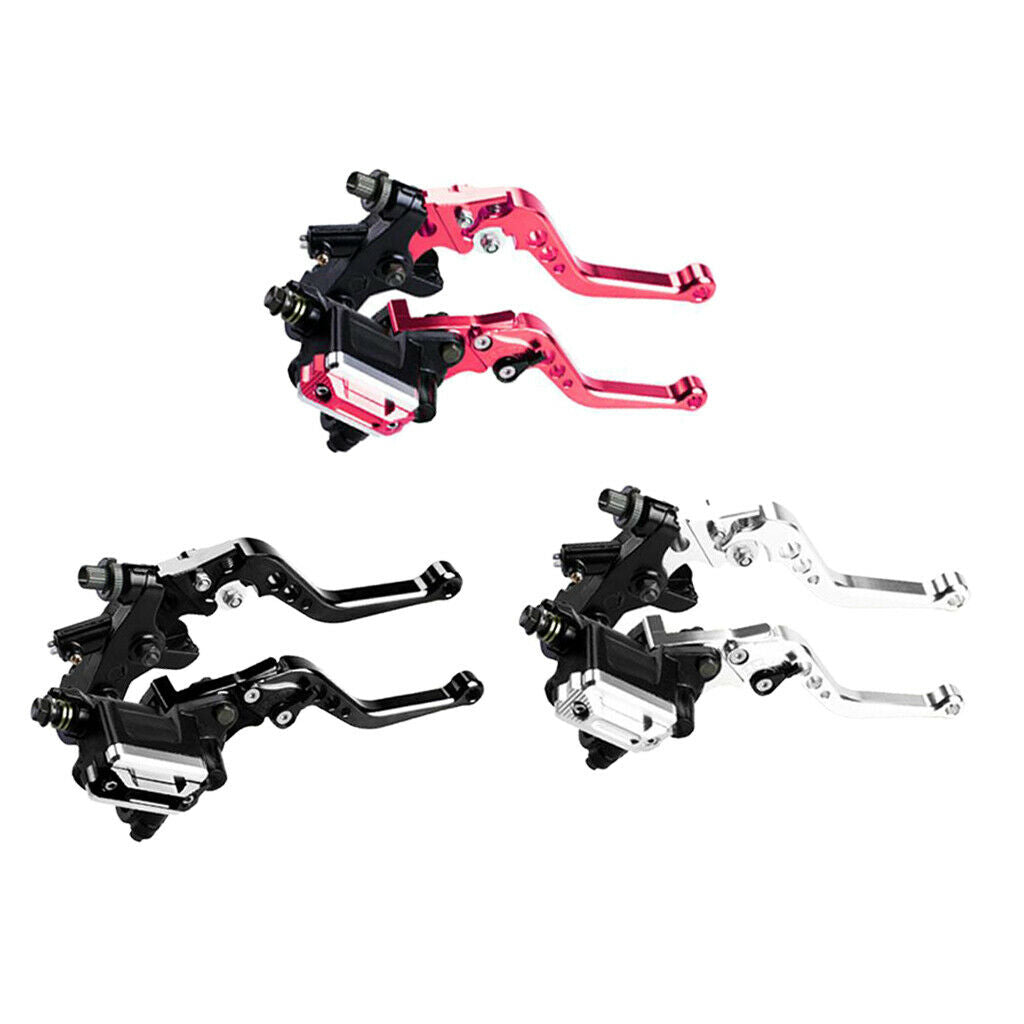 1 Pair 7/8'' Universal Motorcycle Hydraulic Brake Lever Master Cylinder Lever