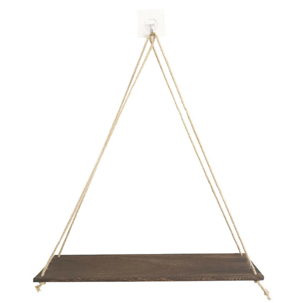 Set of 3 Wooden Decorative Wall Mounted Shelves Ourdoor Hanging Rack Decor