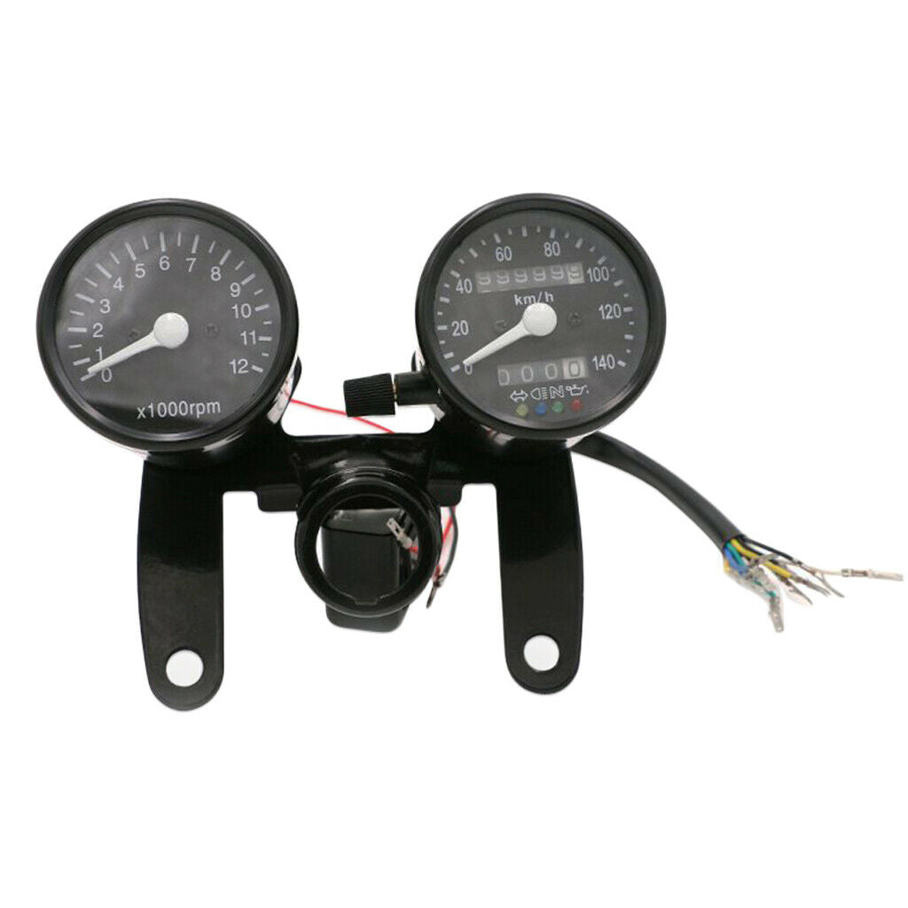 Black Retor ATV LED Backlight Digital Tachometer Speedometer Odometer Gauge