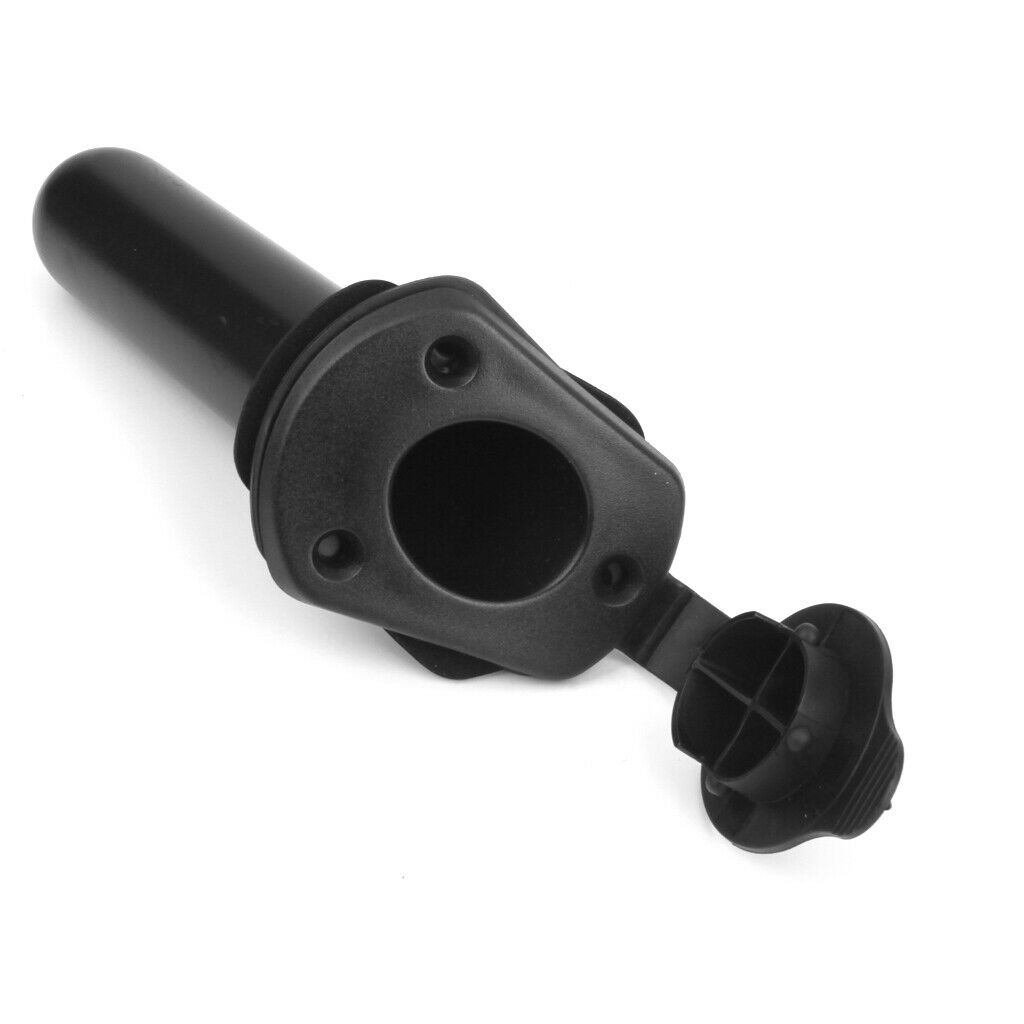 MagiDeal Fishing Rod Holder with   Cover Gasket for Boat Kayak Canoe Black