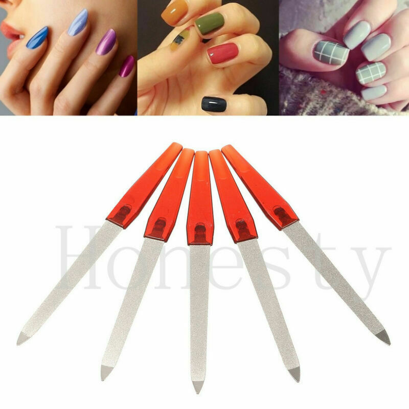 10pcs Metal Double Sided Nail Files Strong Edge For Manicure Pedicure Grooming