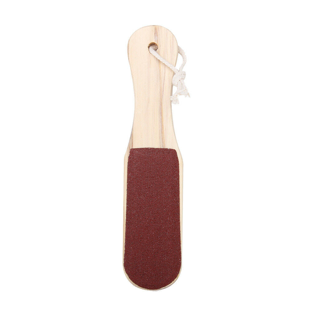 Double-sided Foot Arrows Callus File for Calluses, Cuticles with Wooden Handle