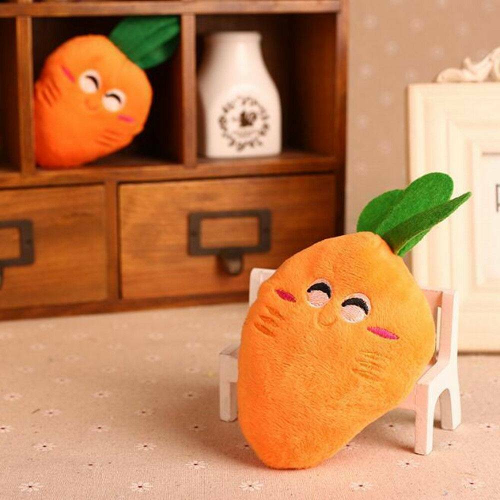 Orange Puppy Pet Supplies Carrot Plush Chew Squeaker Sound Squeaky Dog Toys USA.