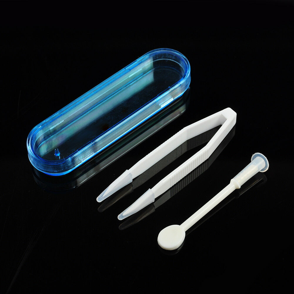 2 Boxes Contact Lens Tweezers Stick Inserter Remover Soft Tip Storage Case Set