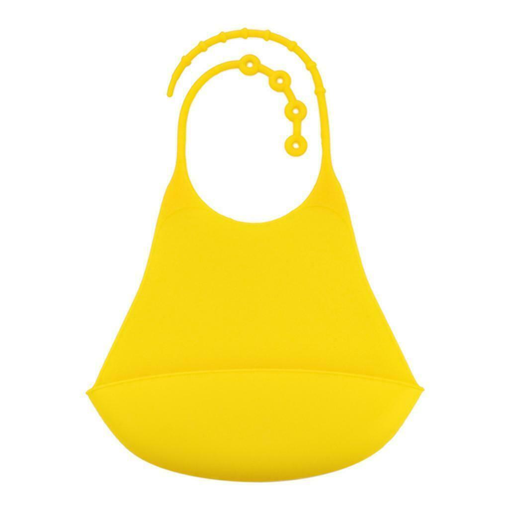 2 lot Silicone Bib Washable Mealtime Clothing Protector w/Crumb Catcher