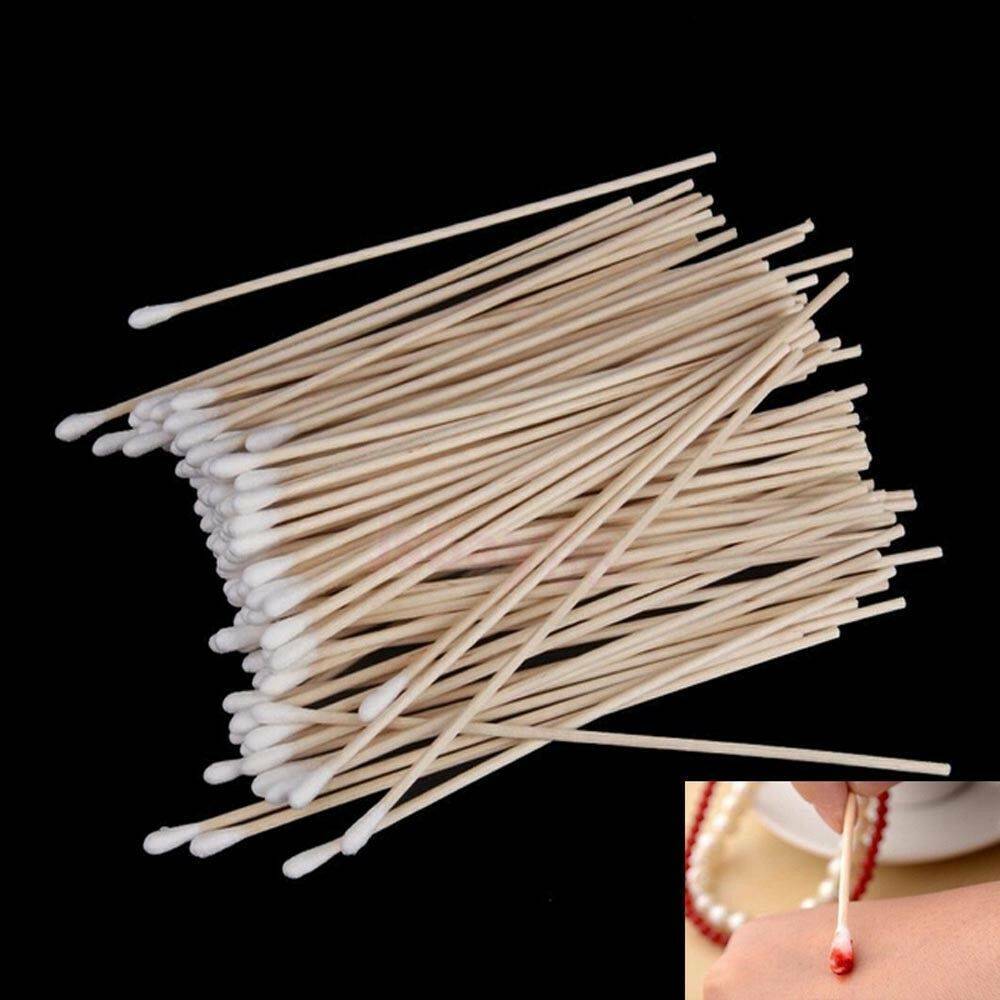 Lots 100X 6 Inch Gun Cleaning Cotton Swabs,Large Tapered Swabs Gun Clean Brush