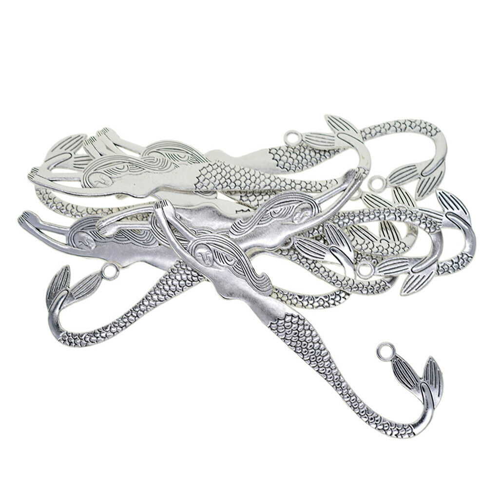 Retro Alloy Bookmarks Mermaid Pattern Book Hooks Beading Marks Jewelry