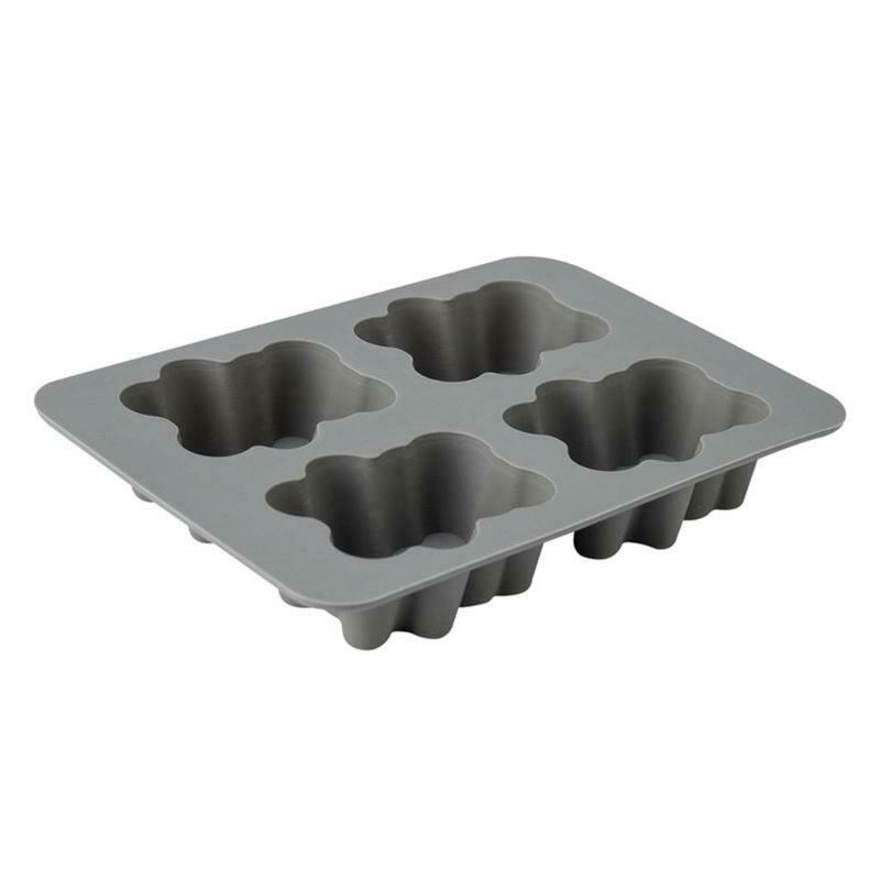 Bear Shape Making Tray Silicone Material 4 Cavities Mould Use to Make Candy Soap