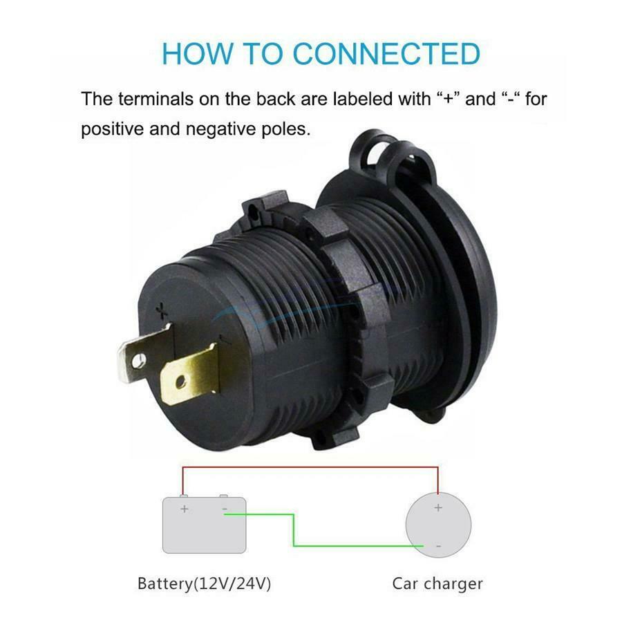 12V USB Motorcycle Bicycle Charger with Relay For Kawasaki versys650 /versys1000