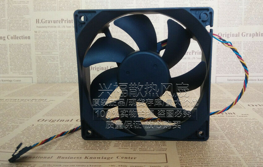 1PC For FOXCONN 12CM 12V 0.90A PV123812DSPF 01 4pin pwm Cooling fan