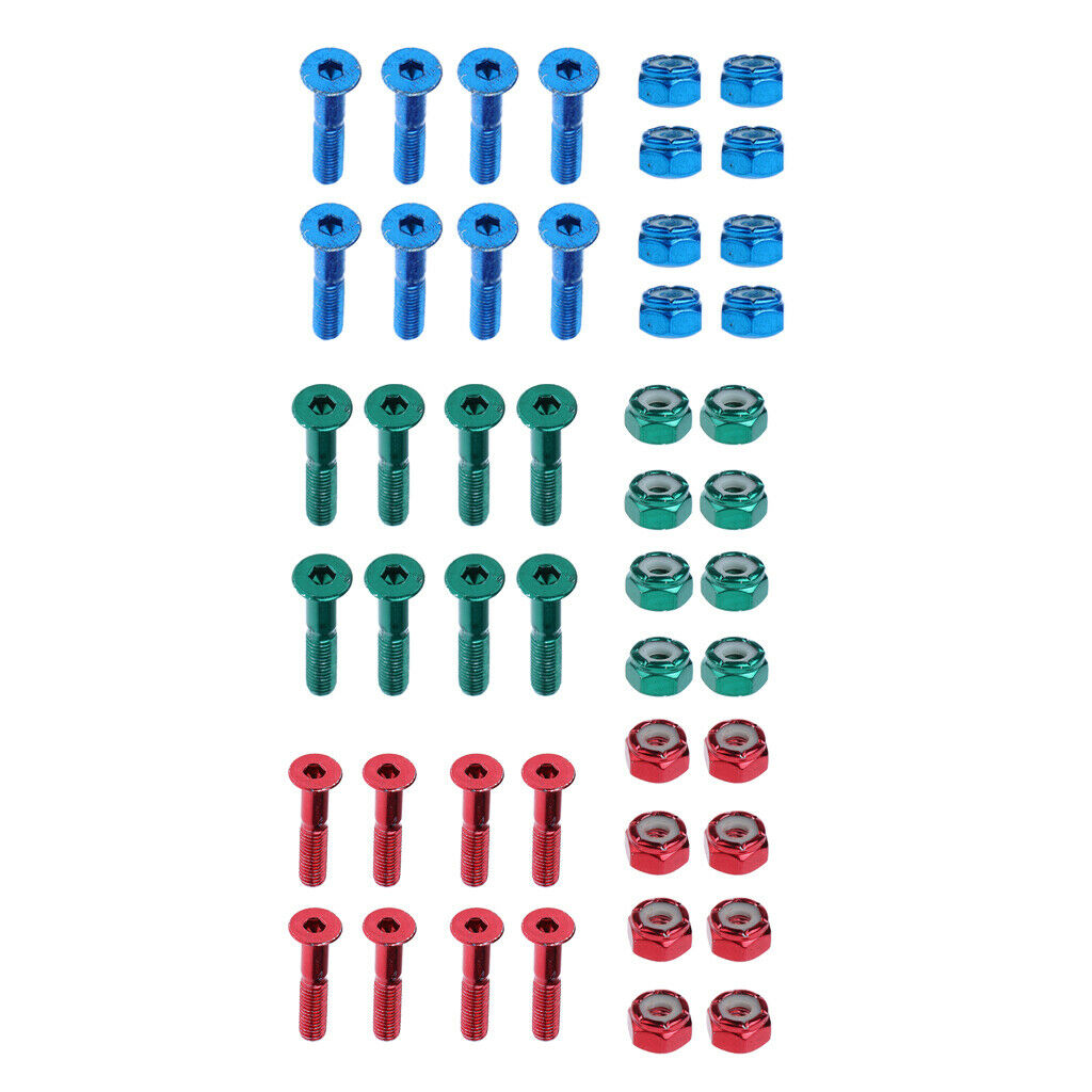 24 Pcs Bolts Longboard Screws Outdoor Game Refill Piece