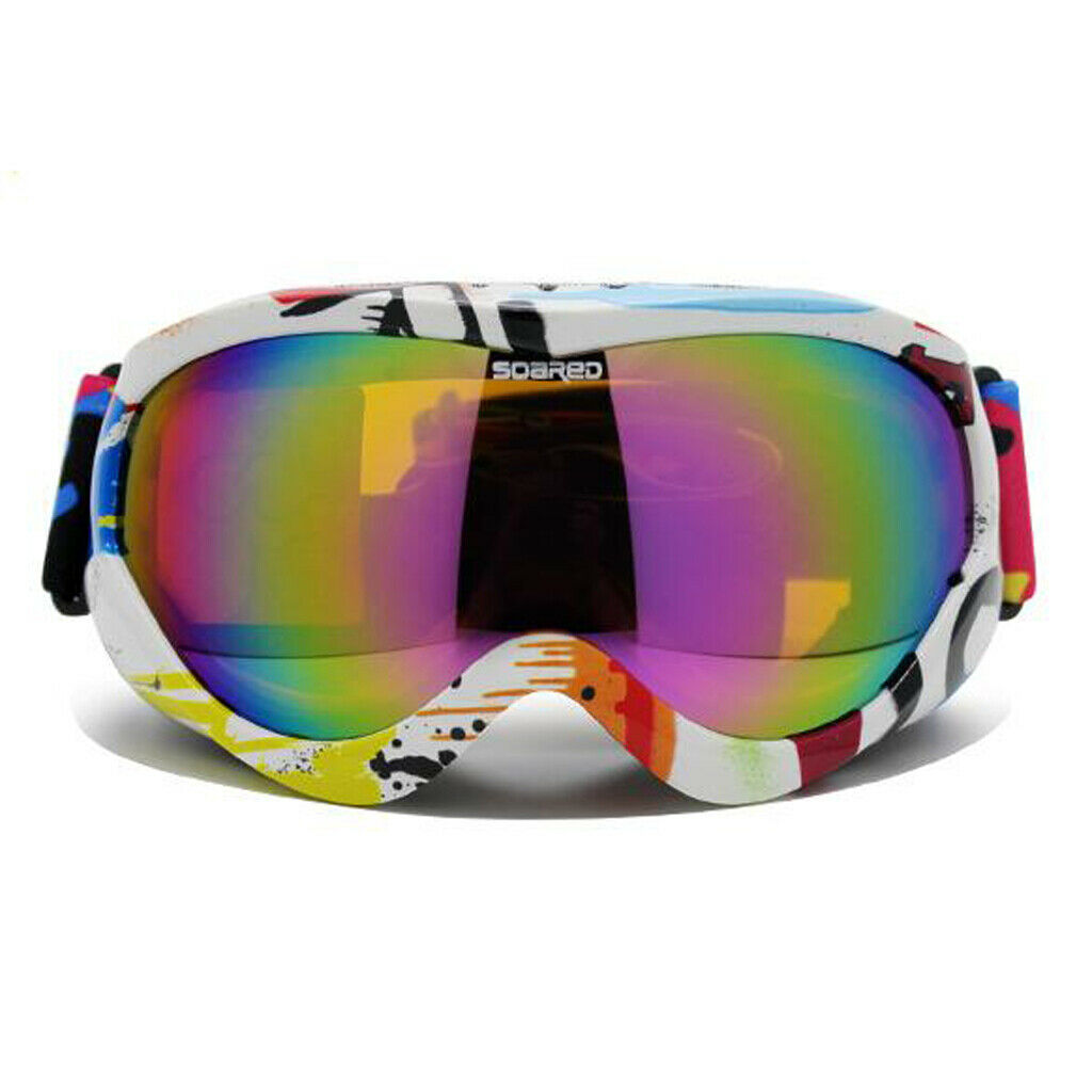 Youth Snow Ski Snowboard Goggles UV Protection Anti Fog Double Lens - A