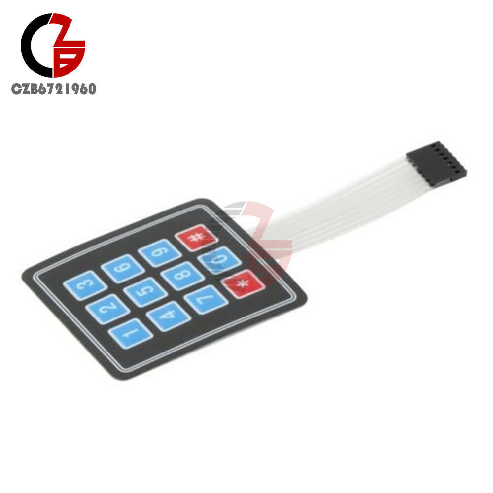 2Pcs Matrix Array 12 Key Membrane Switch Keypad Keyboard For Arduino AVR 4 x 3