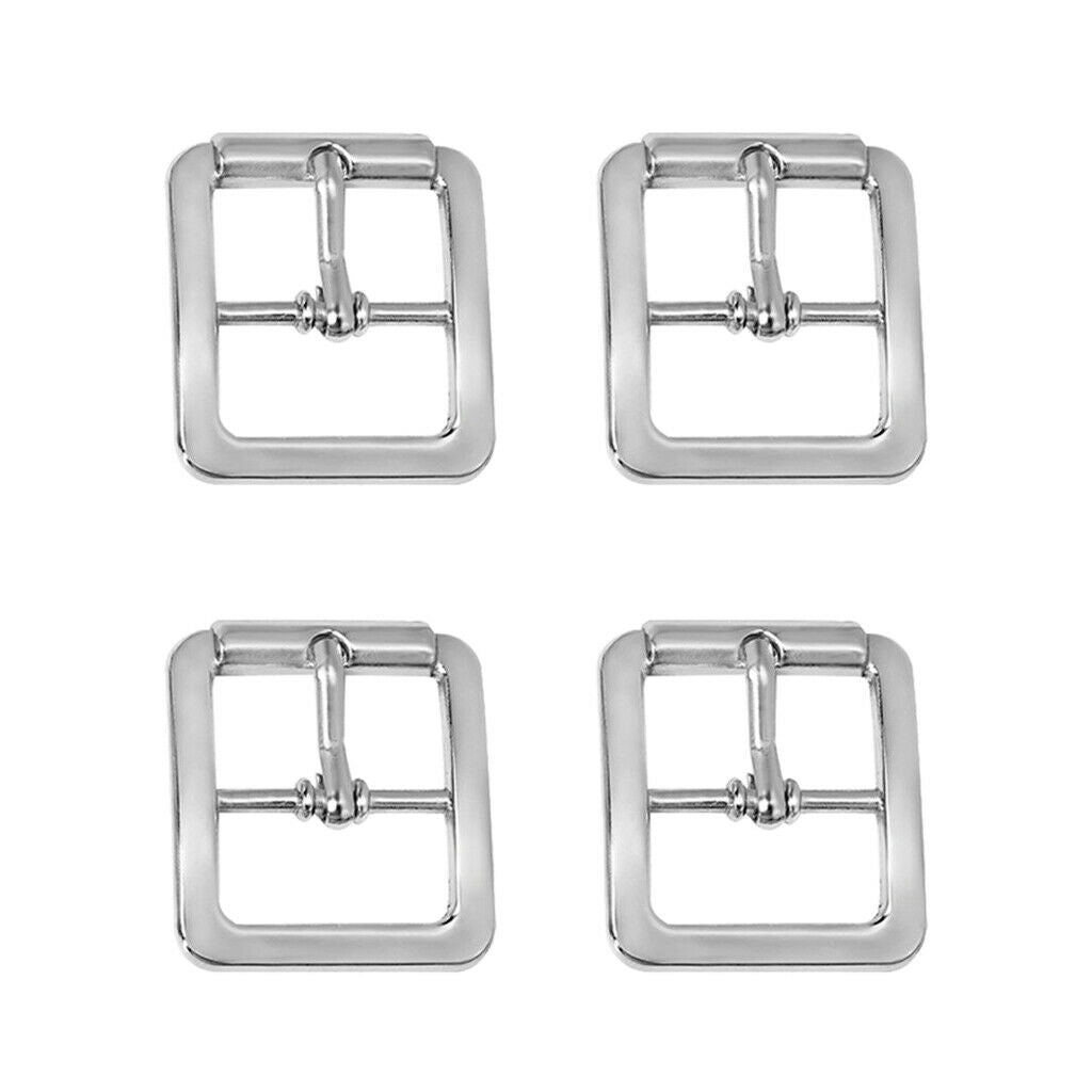 Pack of 4pcs Single Prong Belt Buckle Art Crafts for Bag Purse Wristband DIY