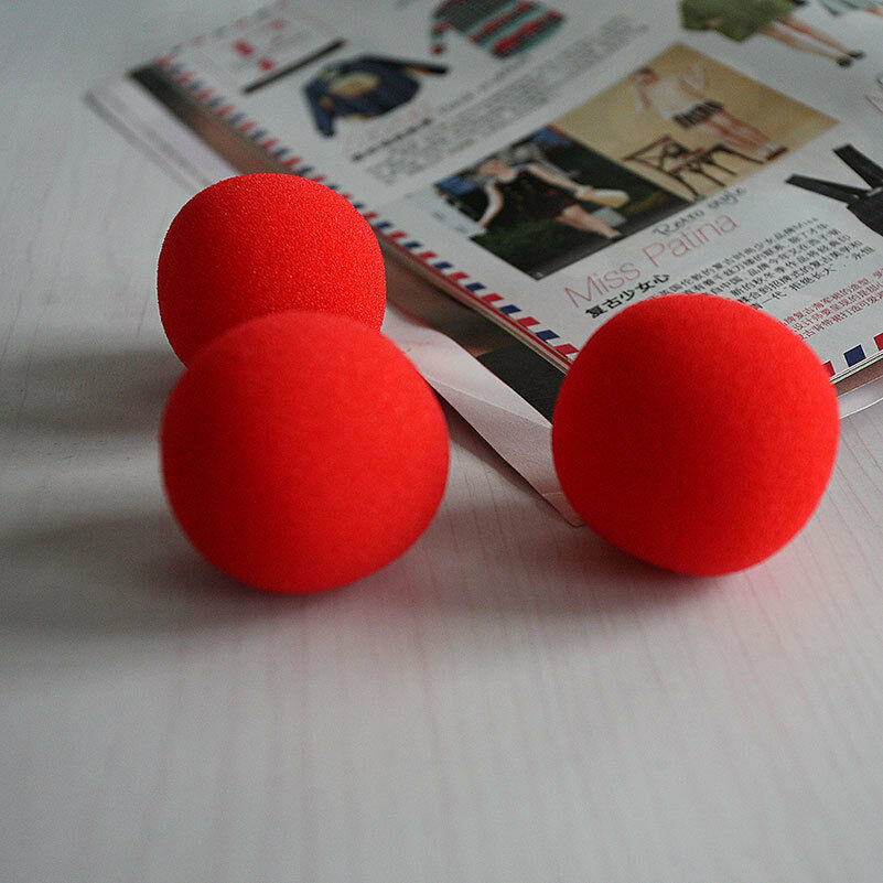 Close-Up Magic Street Classical Comedy Trick Soft Red Sponge Ball X 10 .l8