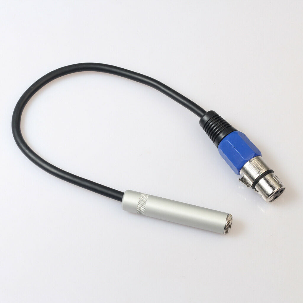 Balanced 3-Pin XLR Female to 6.35mm Female   Stereo Audio Cable, Mic Adapter