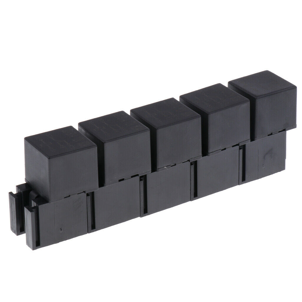 5pcs 80A 5Pin DPDT Relay Socket Holder Car Truck Automotive Electronic Parts