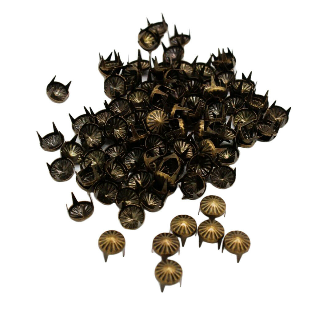 100 Pieces Stud Rivets Suitable For Clothing, Belts, Bags 9 Mm