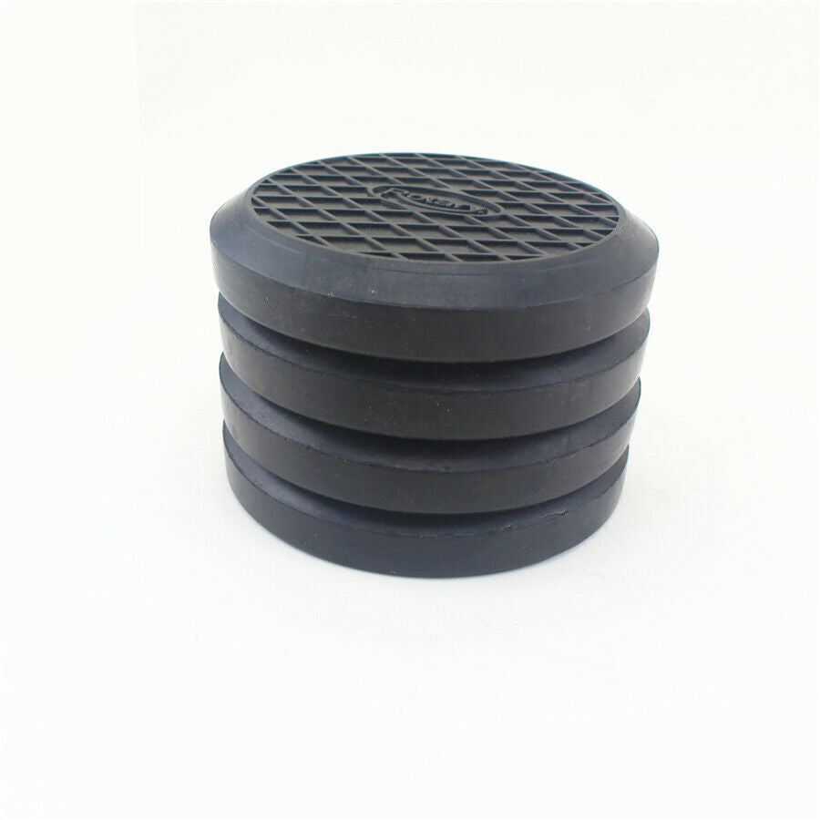 4Pcs 125mm Rubber Auto Lift Hoist Arm Pads Black Round Durable