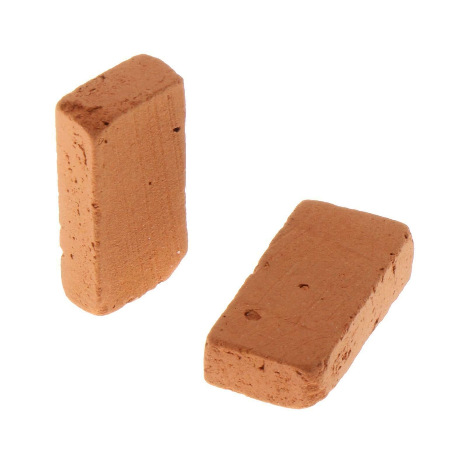 Pack of 50 Realistic 1/16 Scale Clay Brick Toys Decoration DIY Accessory
