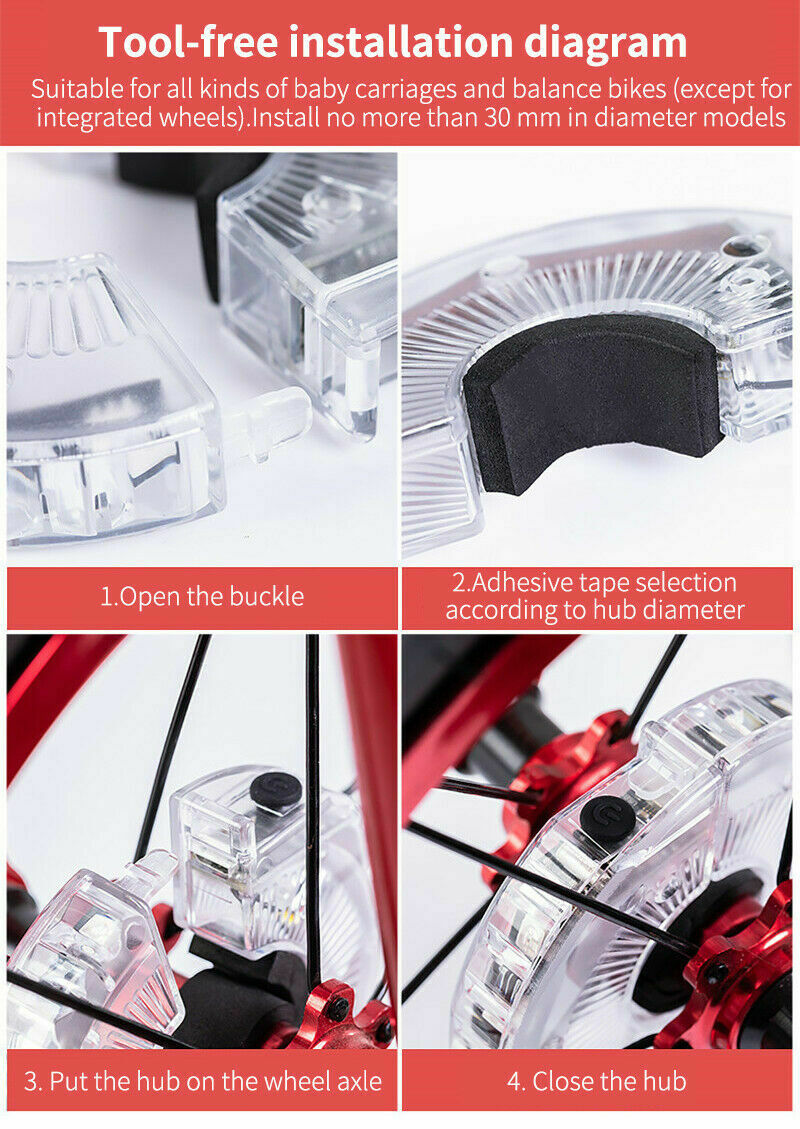 Smart LED Bicycle Wheel Lamp Bike Tail Hub Spoke Lamp Rechargeable Bike Light